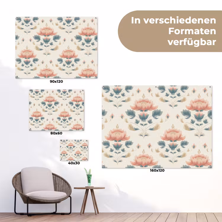 Lotus - Bloemen - Roze tuinposter los doek klein 239 -Xsfeer9_DE