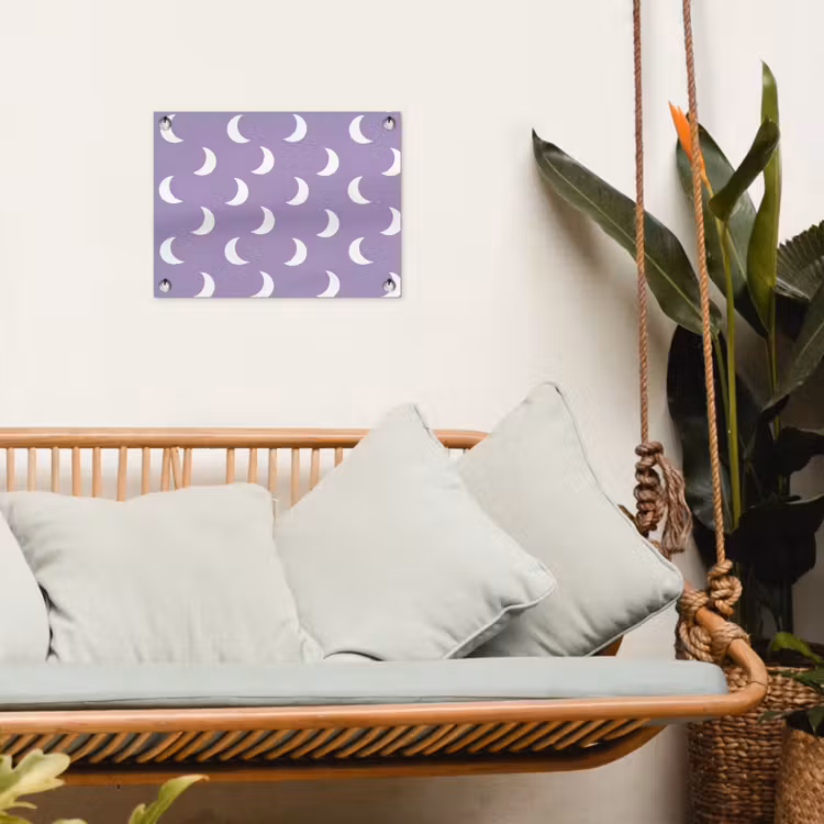 Manen - Patroon - Paars tuinposter los doek klein 239 -sfeer7