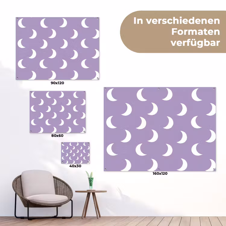 Manen - Patroon - Paars tuinposter los doek klein 239 -Xsfeer9_DE