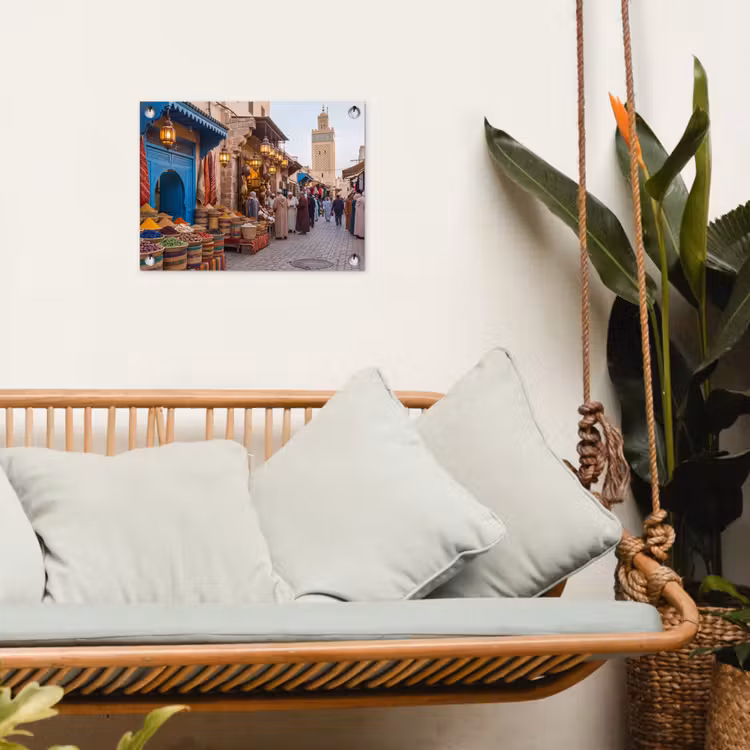 Gartenposter - Markt – Orientalisch – Farbenfroh - Markt - Oosters - Kleurrijk tuinposter los doek klein