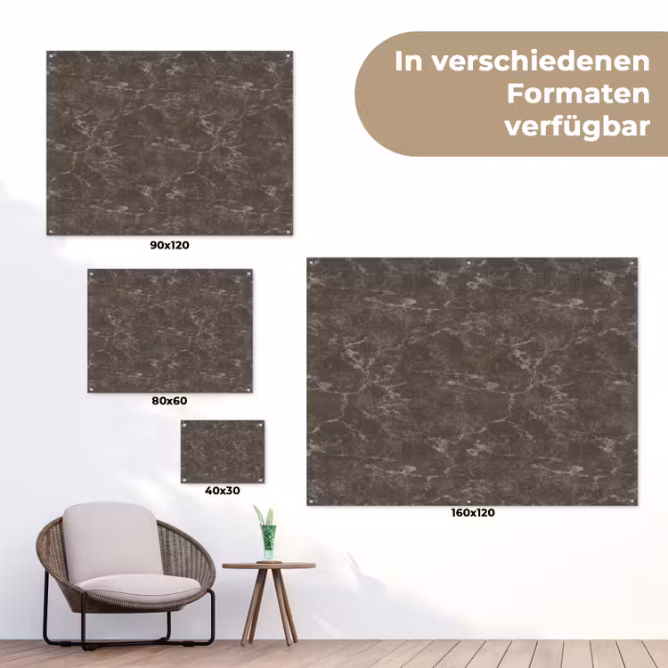 Marmer - Aders - Bruin tuinposter los doek klein 239 -Xsfeer9_DE