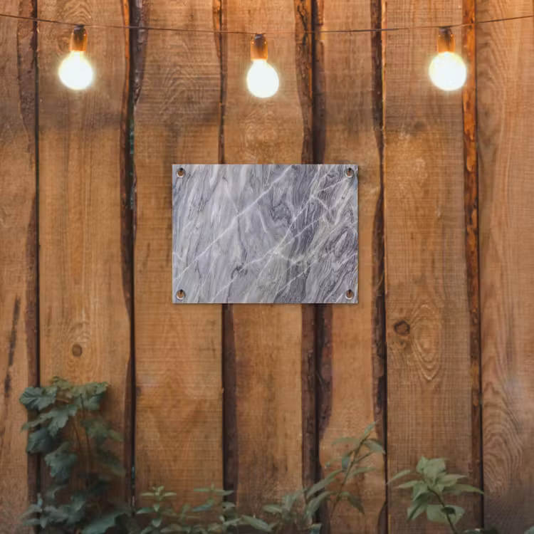 Marmer - Ader - Patroon - Abstract - Grijs tuinposter los doek klein -sfeer1