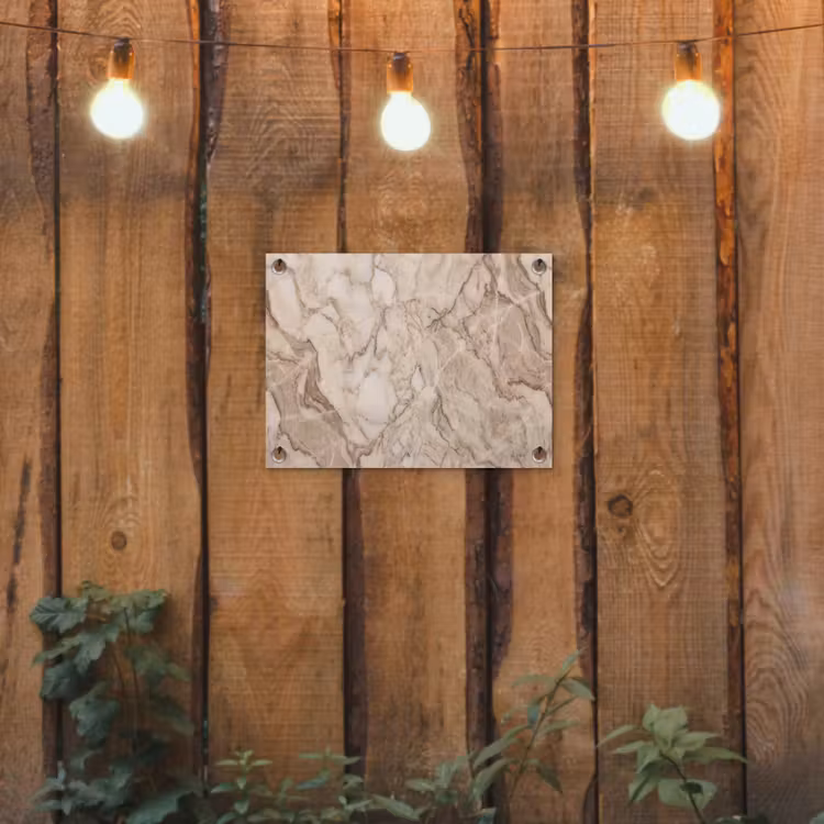 Marmer - Aderen - Textuur - Beige - Modern tuinposter los doek klein -sfeer1