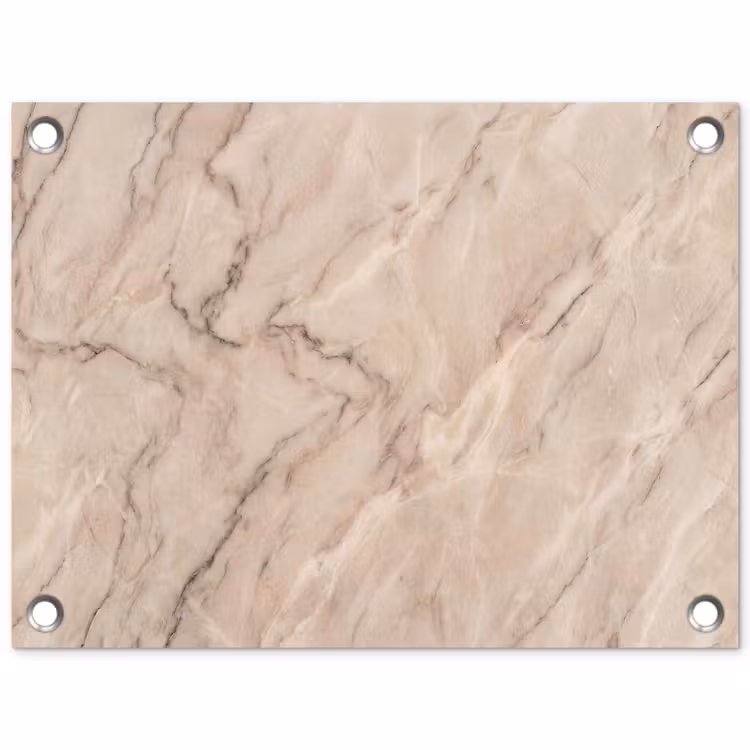 Marmer - Patroon - Abstract - Modern - Beige tuinposter los doek klein -3d