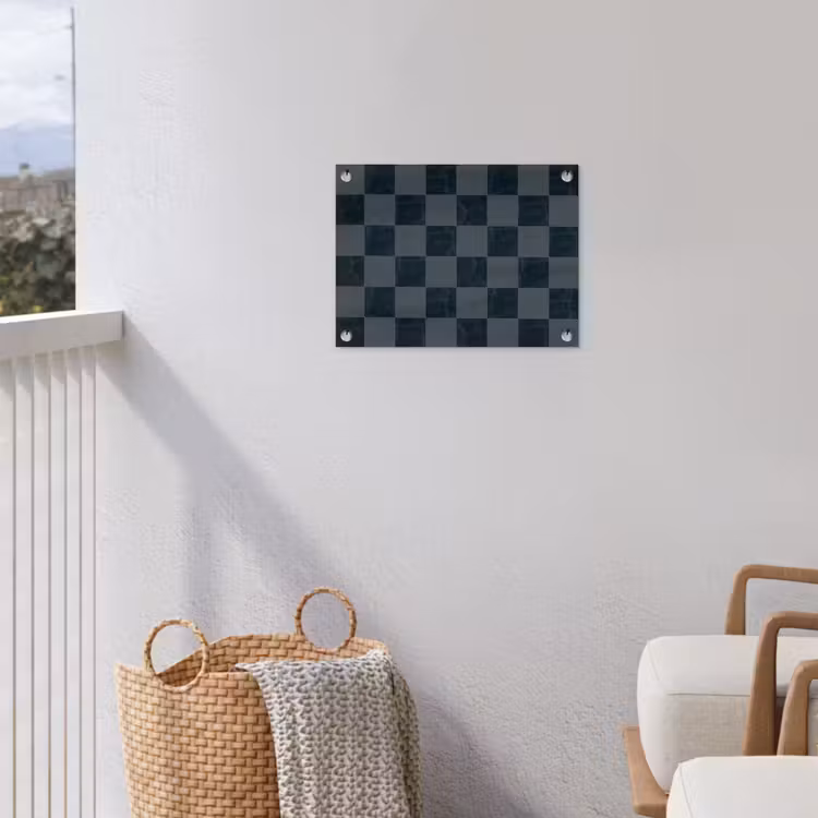 Marmer - Patroon - Antraciet tuinposter los doek klein 239 -sfeer8