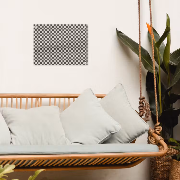 Marmer - Patroon - Grijs tuinposter los doek klein 239 -sfeer7
