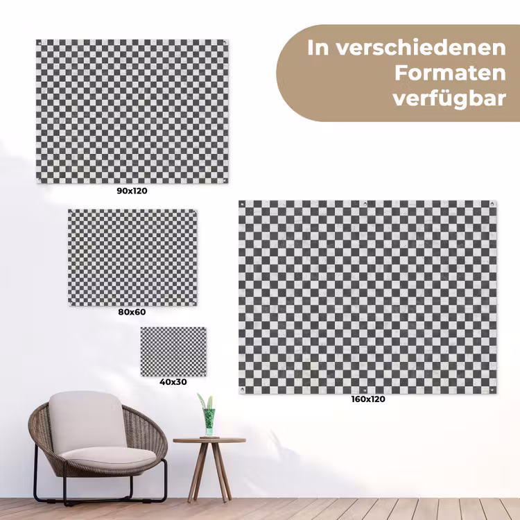 Marmer - Patroon - Grijs tuinposter los doek klein 239 -Xsfeer9_DE