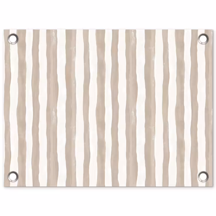Minimalistisch - Strepen - Beige tuinposter los doek klein 239 -3d