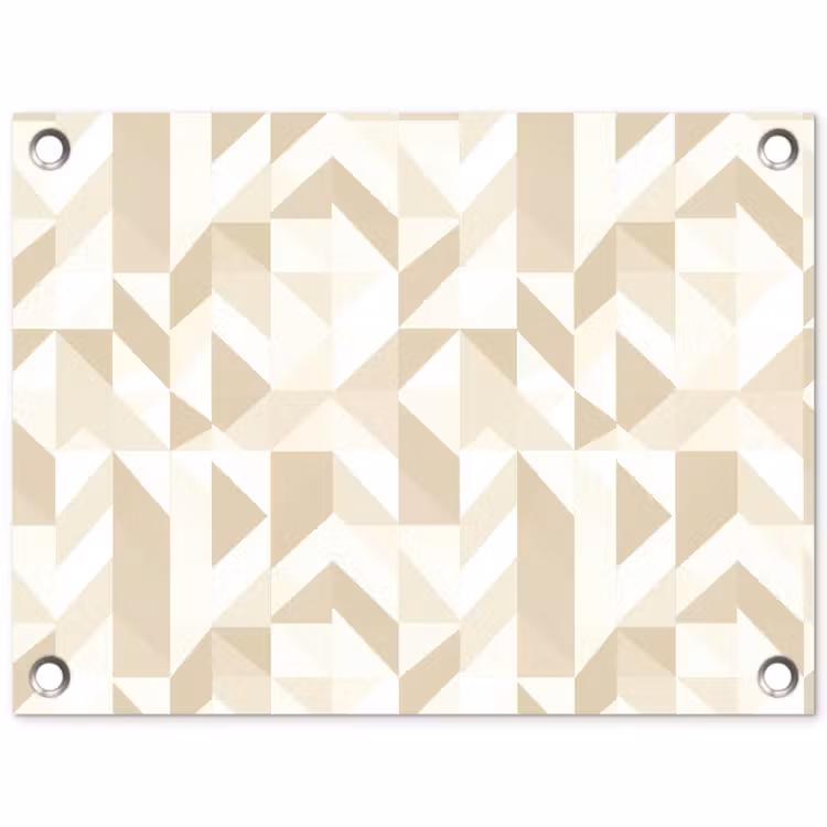 Modern - Abstract - Beige tuinposter los doek klein 239 -3d