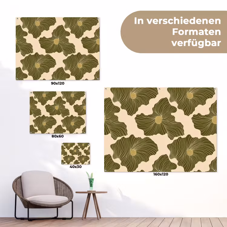 Modern - Abstract - Groen tuinposter los doek klein 239 -Xsfeer9_DE