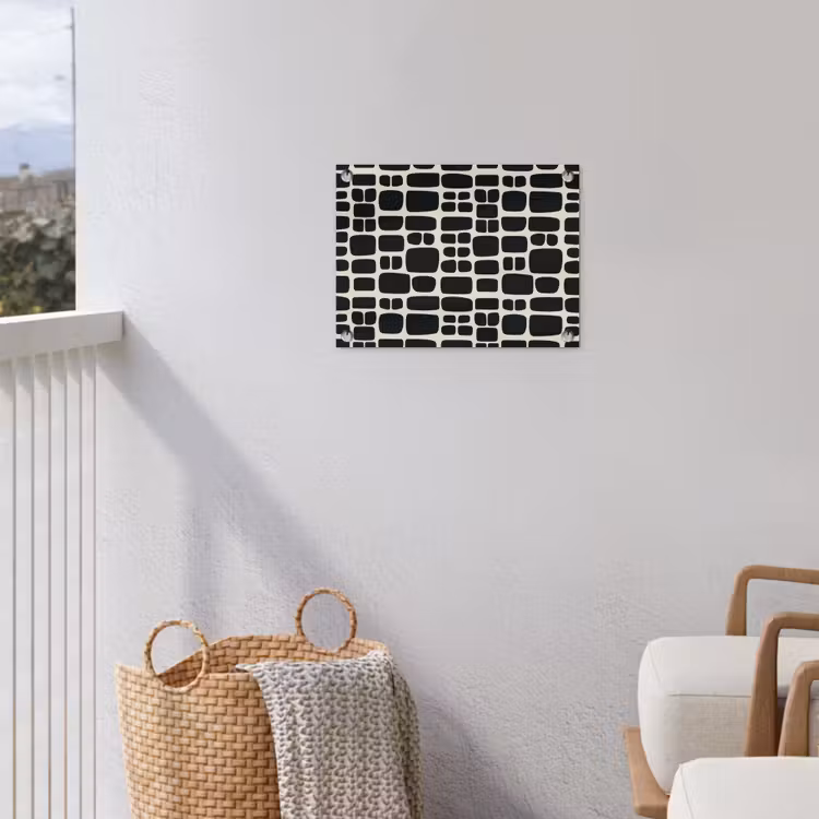 Modern - Organisch - Zwart tuinposter los doek klein 239 -sfeer8