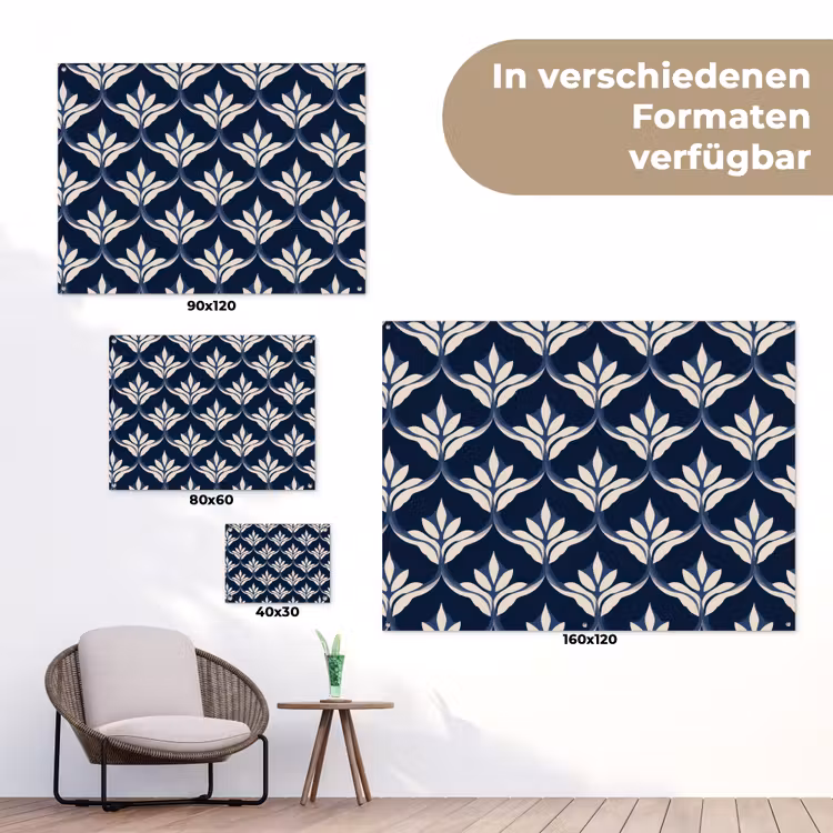 Modern - Ontwerp - Blauw tuinposter los doek klein 239 -Xsfeer9_DE