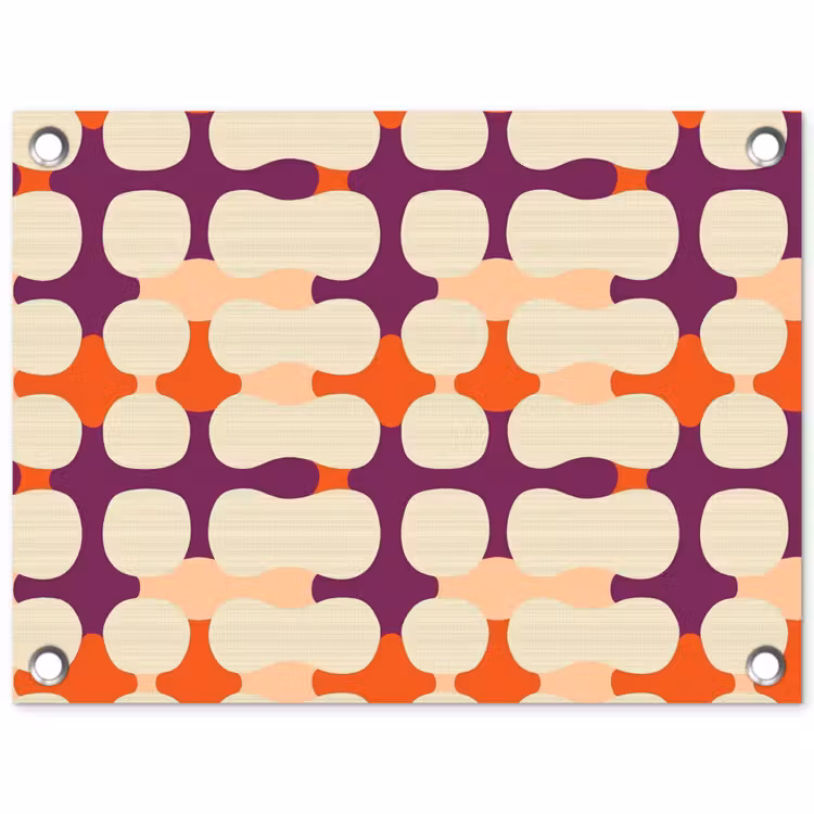 Modern - Patroon - Kleurrijk tuinposter los doek klein 239 -3d