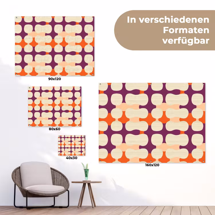 Modern - Patroon - Kleurrijk tuinposter los doek klein 239 -Xsfeer9_DE