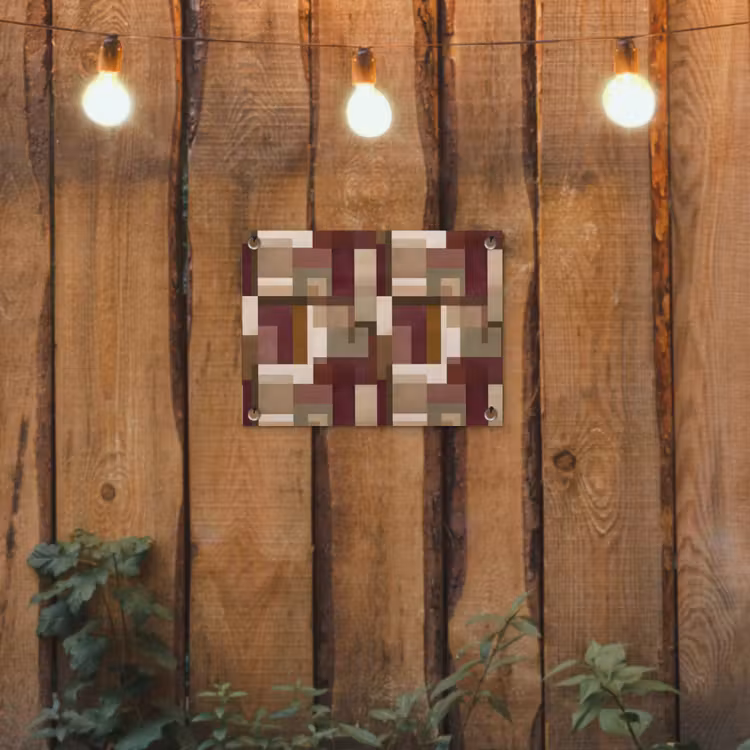 Modern - Geometrie - Kleurrijk tuinposter los doek klein 239 -sfeer1