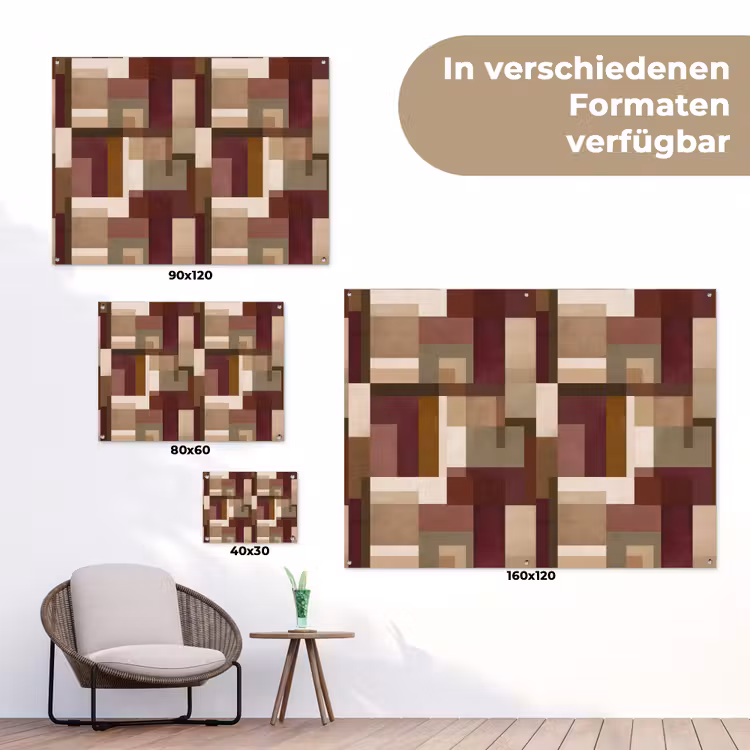 Modern - Geometrie - Kleurrijk tuinposter los doek klein 239 -Xsfeer9_DE