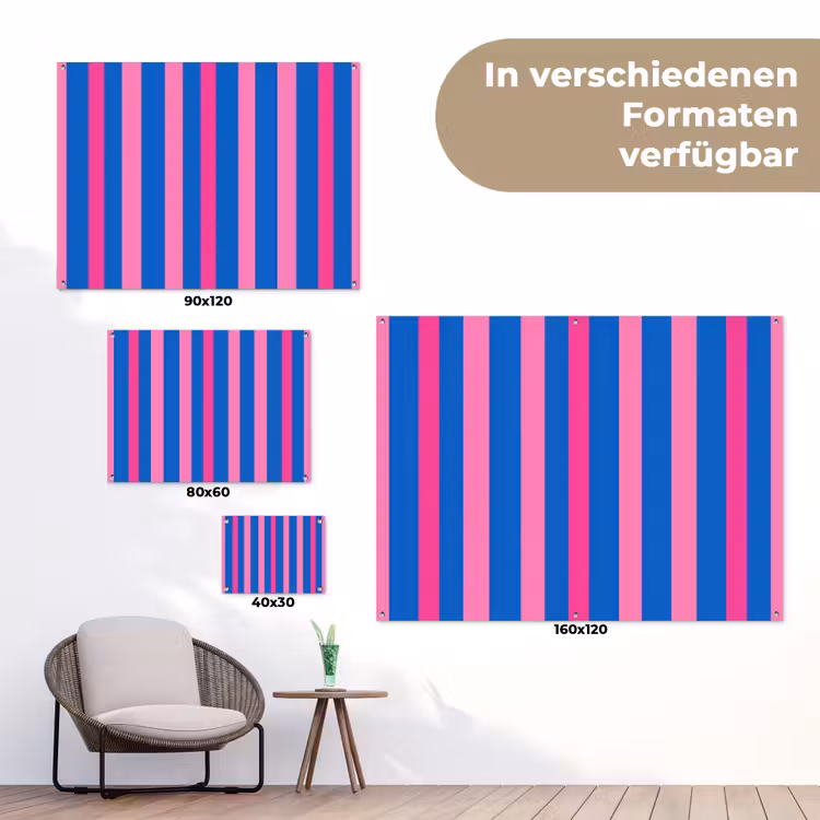 Modern - Optisch - Roze tuinposter los doek klein 239 -Xsfeer9_DE