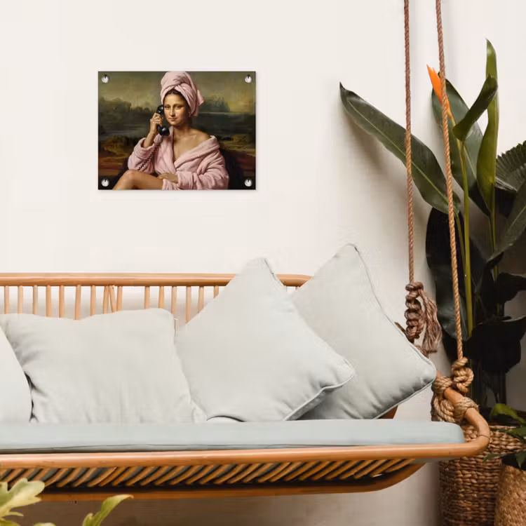 Mona - Klassiek - Roze tuinposter los doek klein -sfeer7