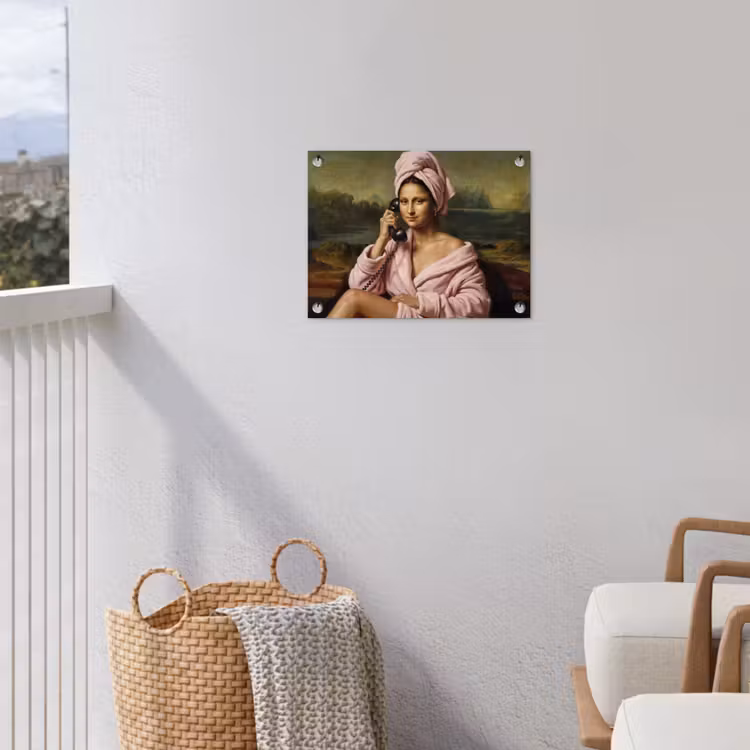 Mona - Klassiek - Roze tuinposter los doek klein -sfeer8