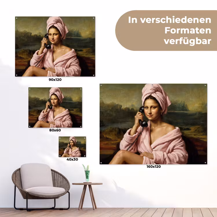 Mona - Klassiek - Roze tuinposter los doek klein -Xsfeer9_DE