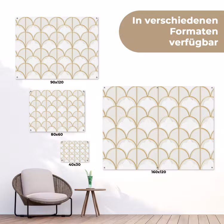 Mozaïek - Bogen - Goud tuinposter los doek klein 239 -Xsfeer9_DE