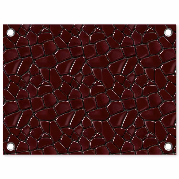 Mozaïek - Tegel - Bordeauxrood tuinposter los doek klein 239 -3d