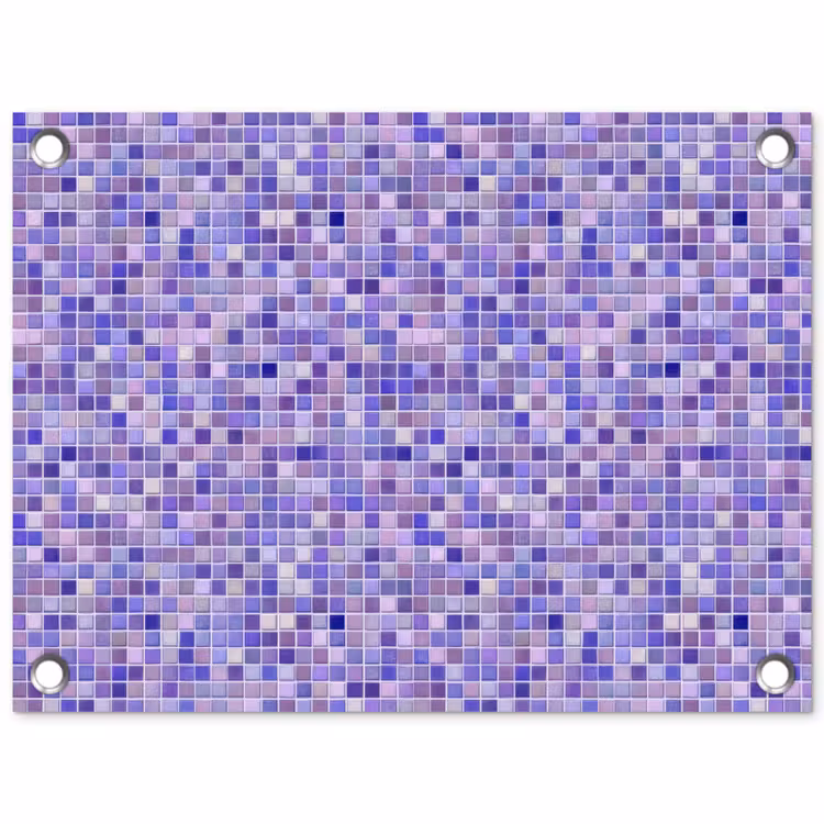Mozaïek - Tegels - Lila - Amethist tuinposter los doek klein 239 -3d