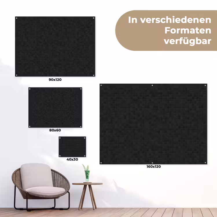 Mozaïek - Patroon - Antraciet - Zwart tuinposter los doek klein 239 -Xsfeer9_DE