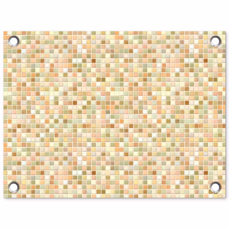 Mozaïek - Patroon - Terracotta tuinposter los doek klein 239 -3d