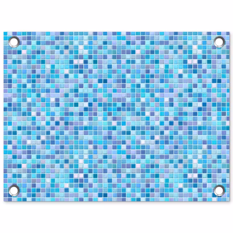 Mozaïek - Patroon - Turquoise tuinposter los doek klein 239 -3d