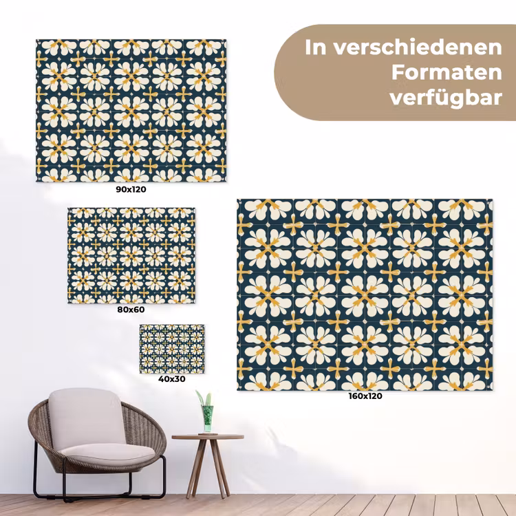 Motief - Tegel - Okergeel tuinposter los doek klein 239 -Xsfeer9_DE