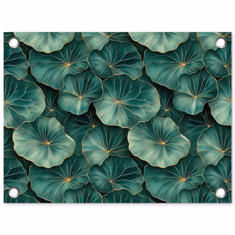 Patroon - Bladeren - Groen tuinposter los doek klein 239 -3d