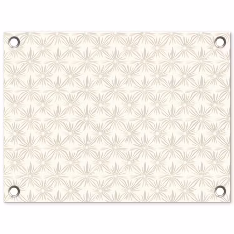 Patroon - Bloemen - Beige tuinposter los doek klein 239 -3d