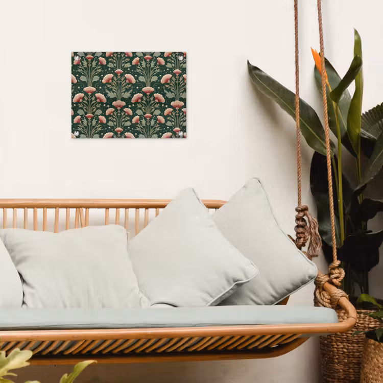 Patroon - Botanisch - Kleurrijk tuinposter los doek klein 239 -sfeer7