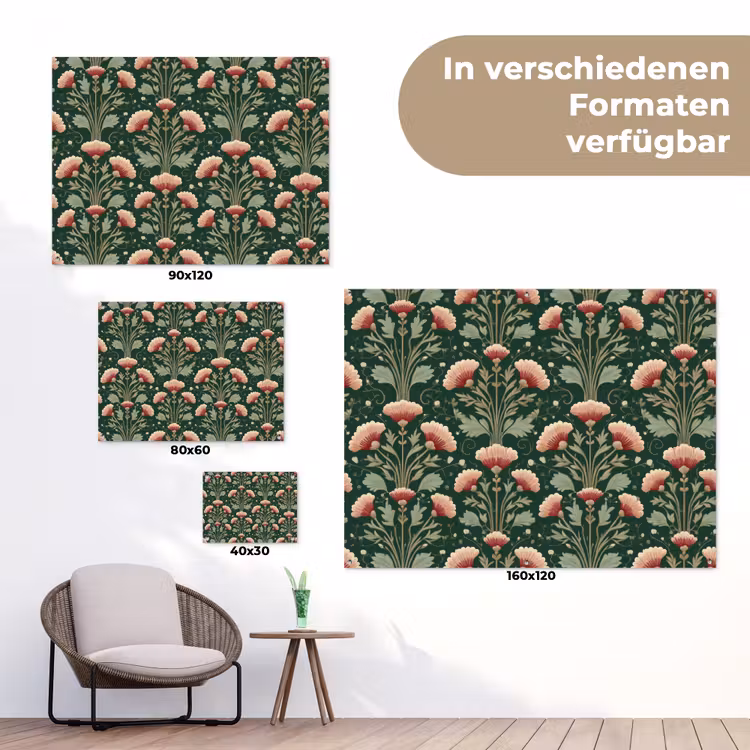 Patroon - Botanisch - Kleurrijk tuinposter los doek klein 239 -Xsfeer9_DE