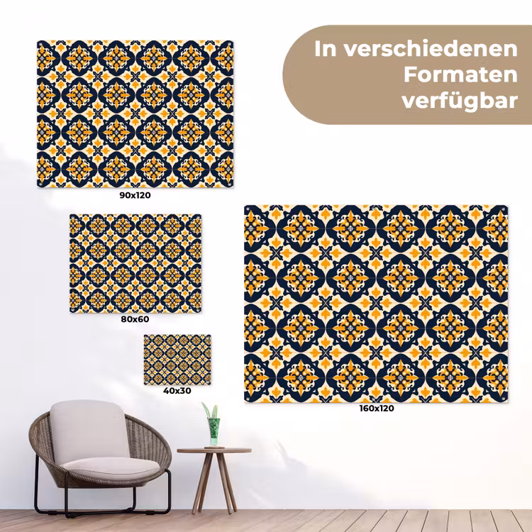 Patroon - Siertegel - Kleurrijk tuinposter los doek klein 239 -Xsfeer9_DE