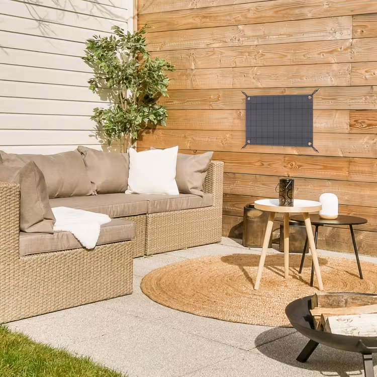 Patroon - Tegel - Grafiet - Grijs tuinposter los doek klein 239 -sfeer4