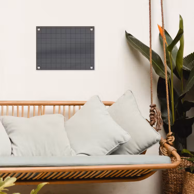 Patroon - Tegel - Grafiet - Grijs tuinposter los doek klein 239 -sfeer7