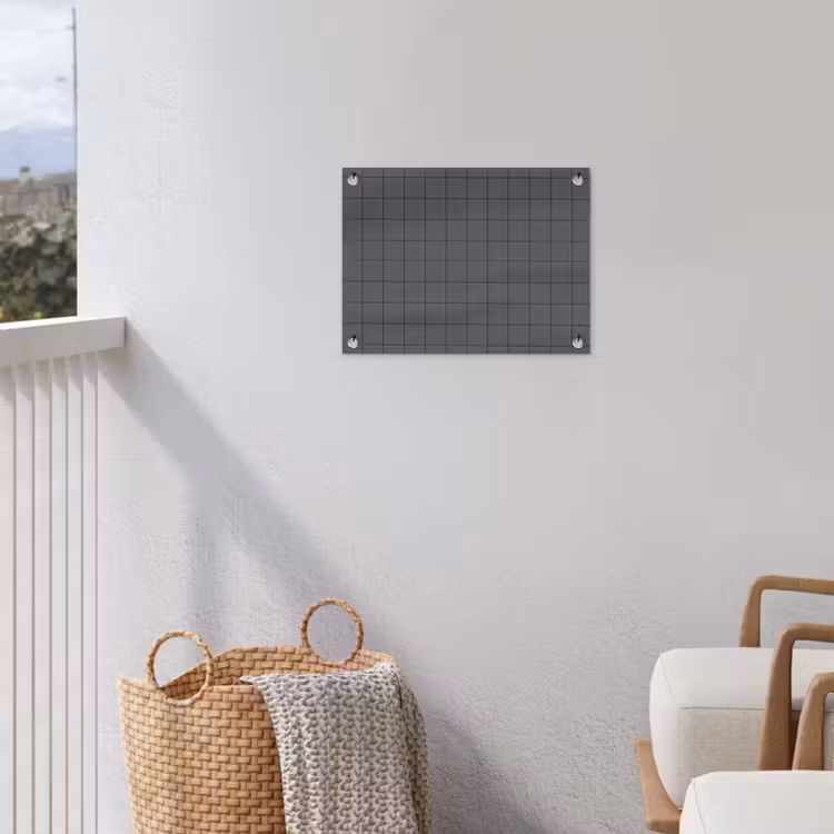 Patroon - Tegel - Grafiet - Grijs tuinposter los doek klein 239 -sfeer8