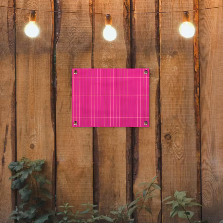 Patroon - Tegel - Magenta - Roze tuinposter los doek klein 239 -sfeer1