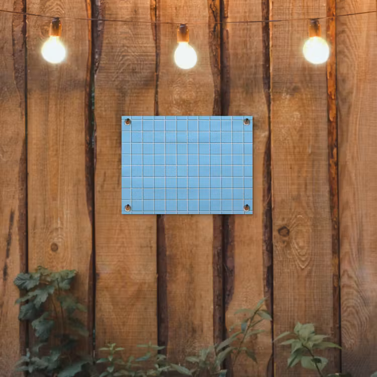 Patroon - Tegel - Pastel - Blauw tuinposter los doek klein 239 -sfeer1