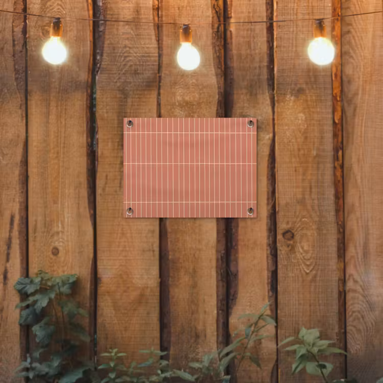 Patroon - Tegels - Terracotta tuinposter los doek klein 239 -sfeer1