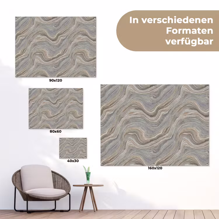 Patroon - Sereen - Paars - Groen tuinposter los doek klein 239 -Xsfeer9_DE