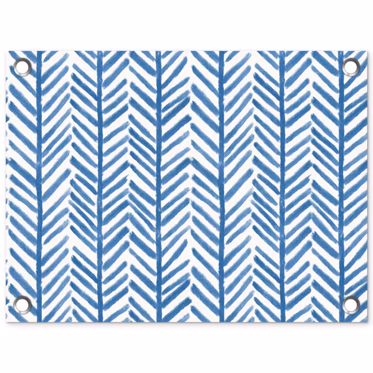 Patroon - Streep - Blauw tuinposter los doek klein 239 -3d