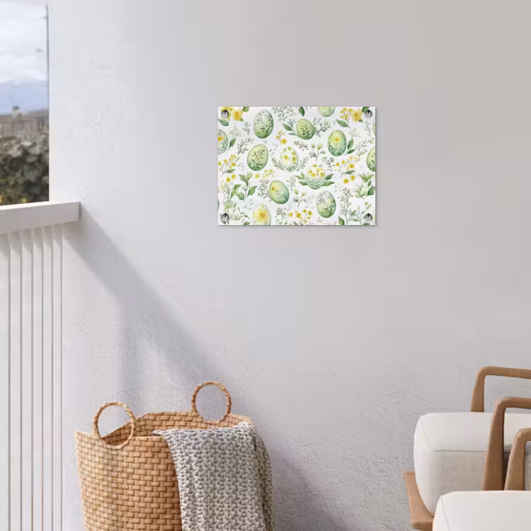 Patroon - Groen - Eieren tuinposter los doek klein -sfeer8