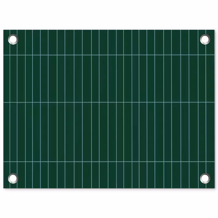 Patroon - Tegels - Donkergroen tuinposter los doek klein 239 -3d