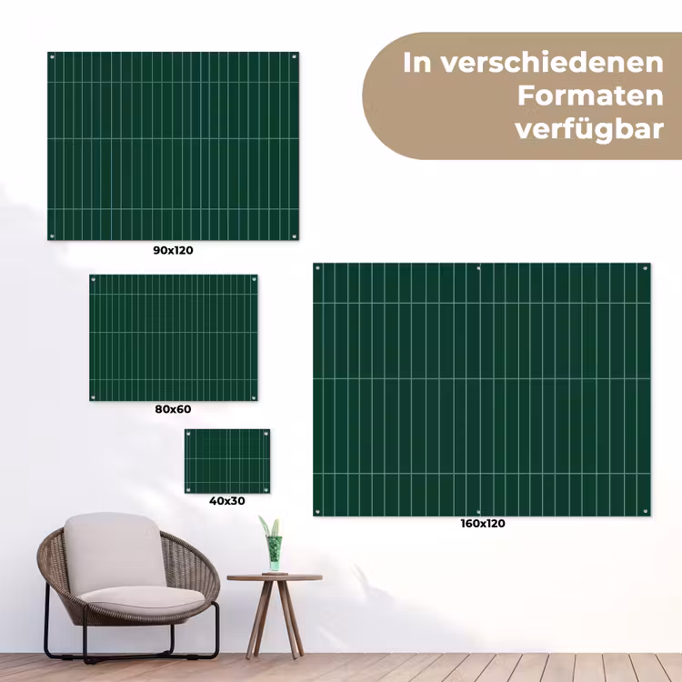 Patroon - Tegels - Donkergroen tuinposter los doek klein 239 -Xsfeer9_DE
