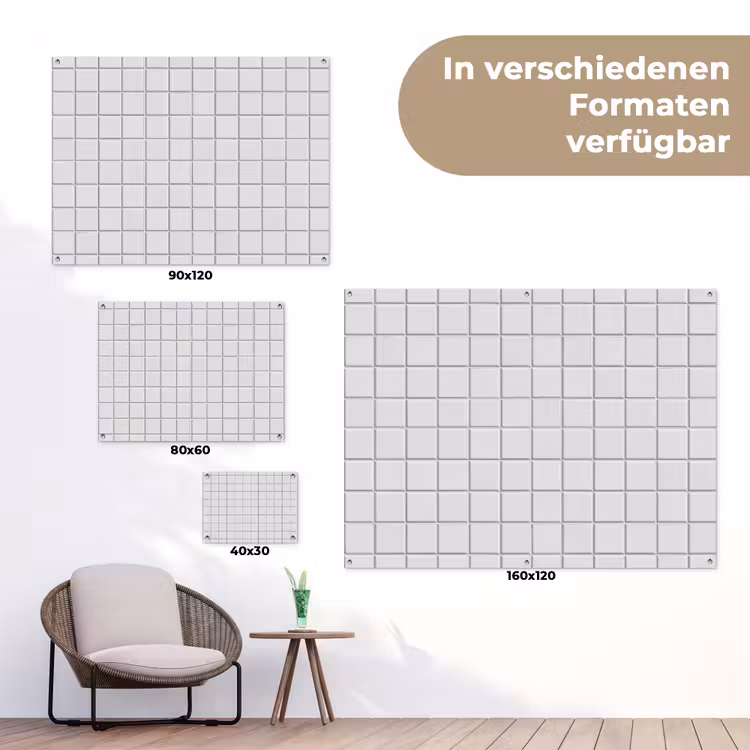Patroon - Tegels - Grijs - Wit tuinposter los doek klein 239 -Xsfeer9_DE