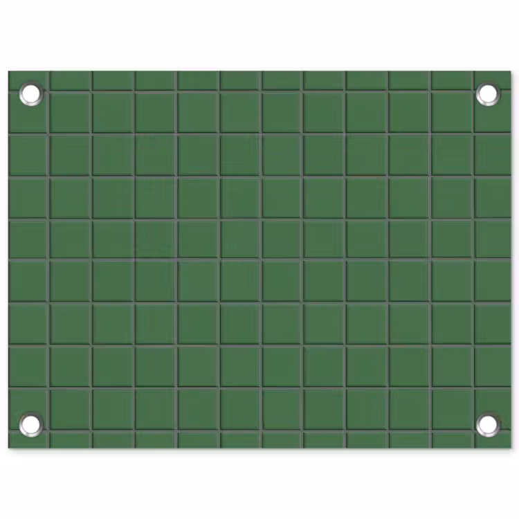 Patroon - Tegels - Groen tuinposter los doek klein 239 -3d