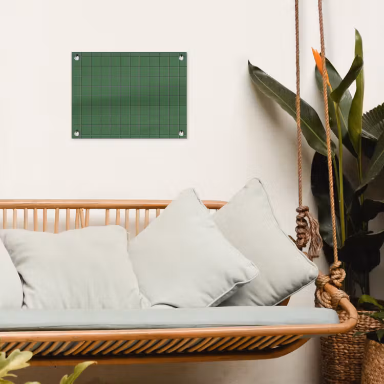 Patroon - Tegels - Groen tuinposter los doek klein 239 -sfeer7